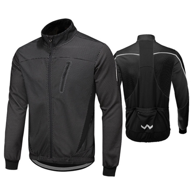 TIMETEX Wholesale Men Solid Color Winter Cycling Jersey Custom Logo Warm Bicycle Jersey  Long Sleeve Cycling Jackets for Men