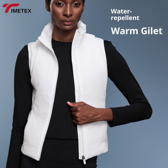 TIMETEX Unisex Sports Regular Waterproof Jackets Lightweight Warm Stand-up Collar Skinny Fit Vest Coat Fleece Vest