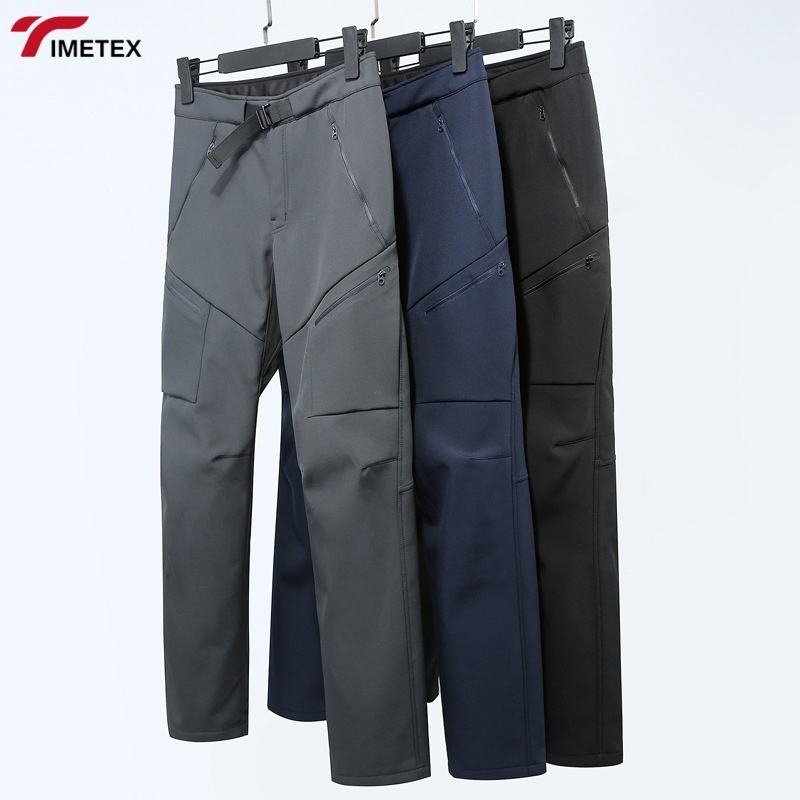 TIMETEX Lightweight Softshell Work Pants Mid Waist Zip Fly Winter Warmth Outdoor Hiking Waterproof Weatherproof