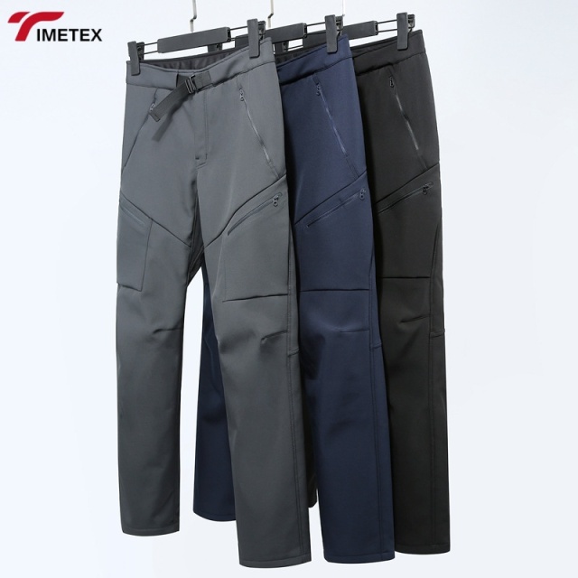 TIMETEX Lightweight Softshell Work Pants Mid Waist Zip Fly Winter Warmth Outdoor Hiking Waterproof Weatherproof