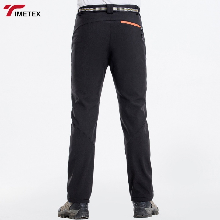 TIMETEX Reflective Softshell Trekking Pants Warm Fleece Waterproof Camping Skiing Hiking Clothing Zipper Fly Closure Casual Mid