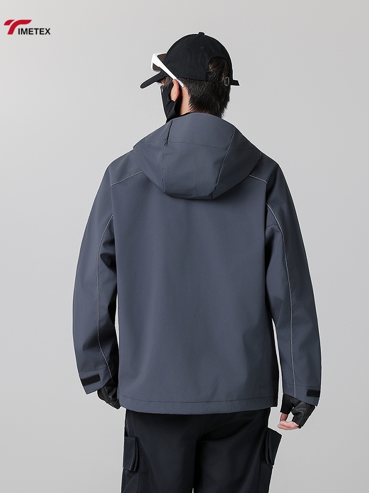 TIMETEX Autumn Waterproof Sports Jacket Hooded Windproof Casual Outdoor Coat Running Tracksuit Outwear Custom Logo