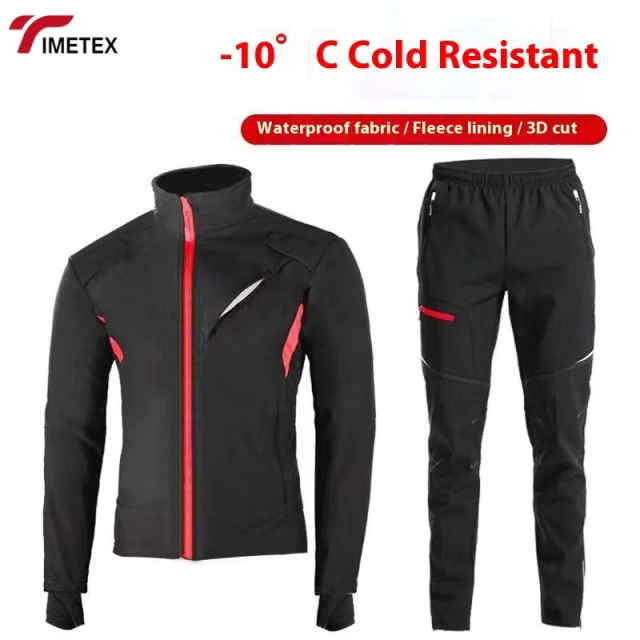 TIMETEX Custom Design Quick Dry Breathable Windproof Unisex Cycling Jacket Waterproof Jersey Set with Digital Print for Men
