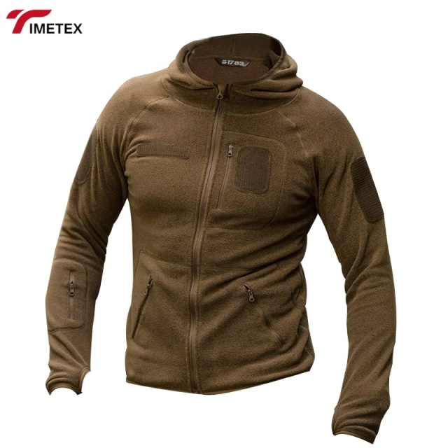 Men's Fleece Pullover with Thick Insulation for Winter and Autumn Warm and Windproof Polar Jacket Outdoor Sport Clothing