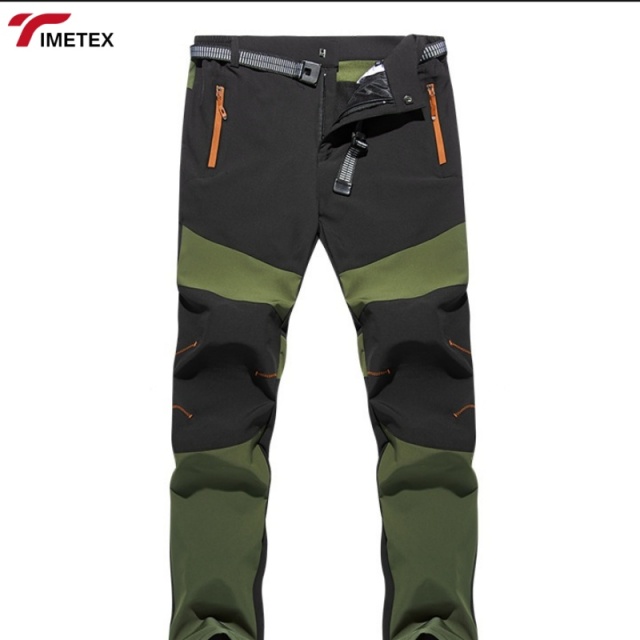 TIMETEX Outdoor Sports Pants for Autumn Mountaineering Quick-Drying Plus Size Flat Elastic Waterproof Zipper Fly Loose Fit