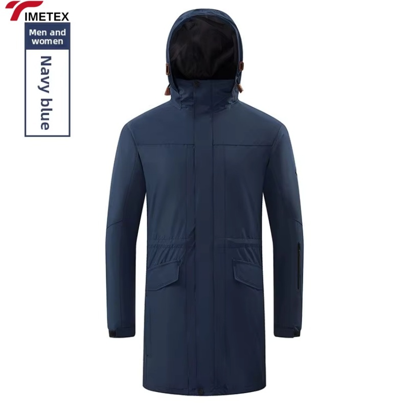 Unisex 3-in-1 Waterproof Zipper Softshell Winter Jacket Stand Collar Hooded Climbing Hiking Urban Men Women Windproof Breathable