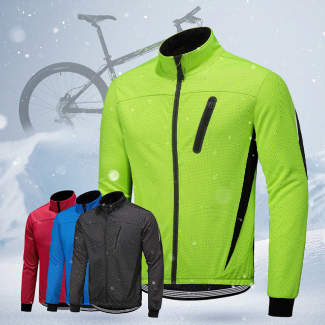 TIMETEX Wholesale Men Solid Color Winter Cycling Jersey Custom Logo Warm Bicycle Jersey  Long Sleeve Cycling Jackets for Men