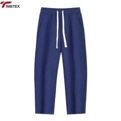 Pure Cotton Winter and Autumn Work Pants Solid Color High-waisted Pocket Straight-leg Pants Wide-leg Loose-fitting Sports Pants