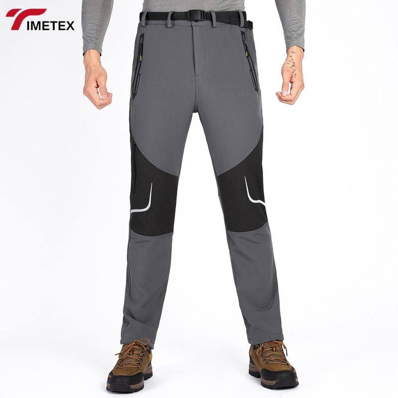 TIMETEX Casual Winter Outdoor Poly/Cotton Soft Shell Long Pants Winter Casual Thick Fleece Lining Matching Color with Soft Shell