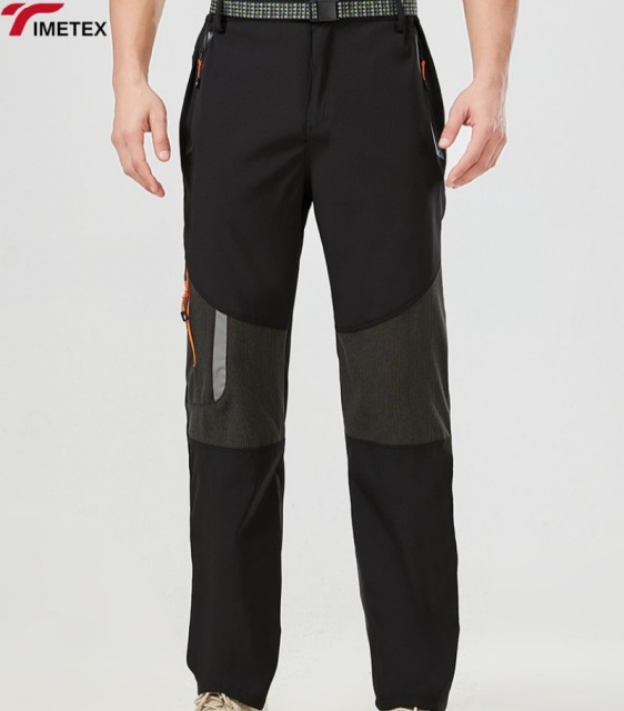 TIMETEX Men's Reflective Softshell Outdoor Pants for Sports Trekking Hiking Windproof High Elastic Breathable Camping Trousers