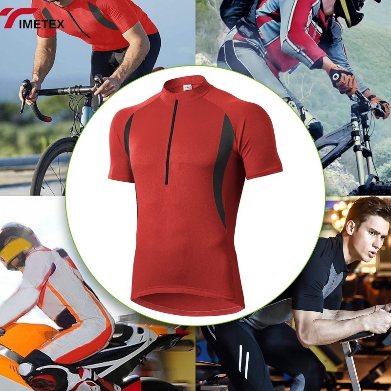 TIMETEX Professional Cycling Jersey Custom Logo UV Protected Quick Dry Soft Breathable Knitted Silk Screen Printing Solid