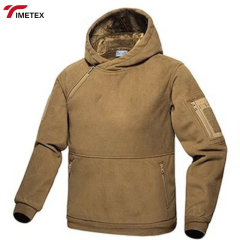 Wholesale Men's Tactical Sporty Jacket Hooded Plush Polar Faux Fur Inside 100% Polyester Solid Pattern Size XL Winter Season