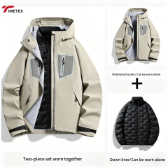 TIMETEX Winter Waterproof Hooded Sports Jacket Windproof Outdoor Casual Coat Basketball Running Tracksuit Custom Logo