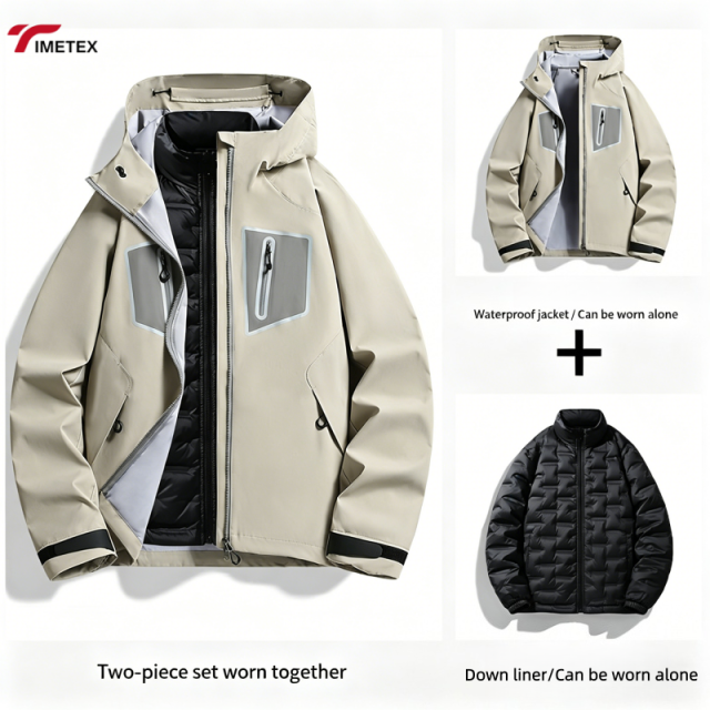 TIMETEX Winter Waterproof Hooded Sports Jacket Windproof Outdoor Casual Coat Basketball Running Tracksuit Custom Logo
