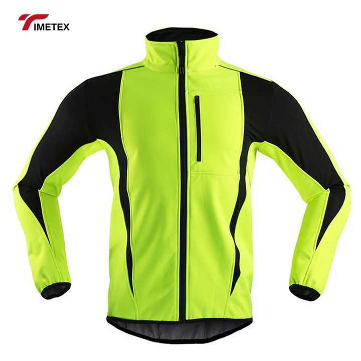 TIMETEX High-Vis Reflective Cycling Jacket Fleece Lined Water Resistant Breathable Zip Windproof Customizable Logo Plus Size