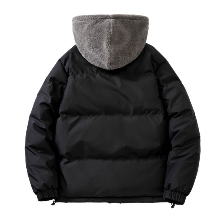 Wholesale Waterproof Breathable Windproof Nylon Black Bubble Puffer Jacket Padded Hood High Quality Custom Logo Shiny Winter