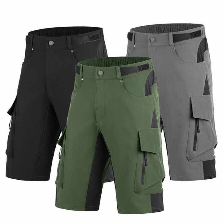 Custom Outdoor Mens Bike Shorts Stretch Breathable Mountain Bike Shorts  Quick Dry Bike Shorts With Zipper Pocket