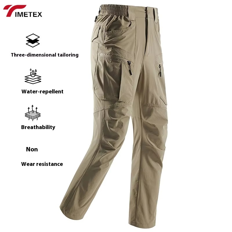 TIMETEX Lightweight Outdoor Hiking Trekking Tactical Pants Plus Size Men Waterproof Breathable