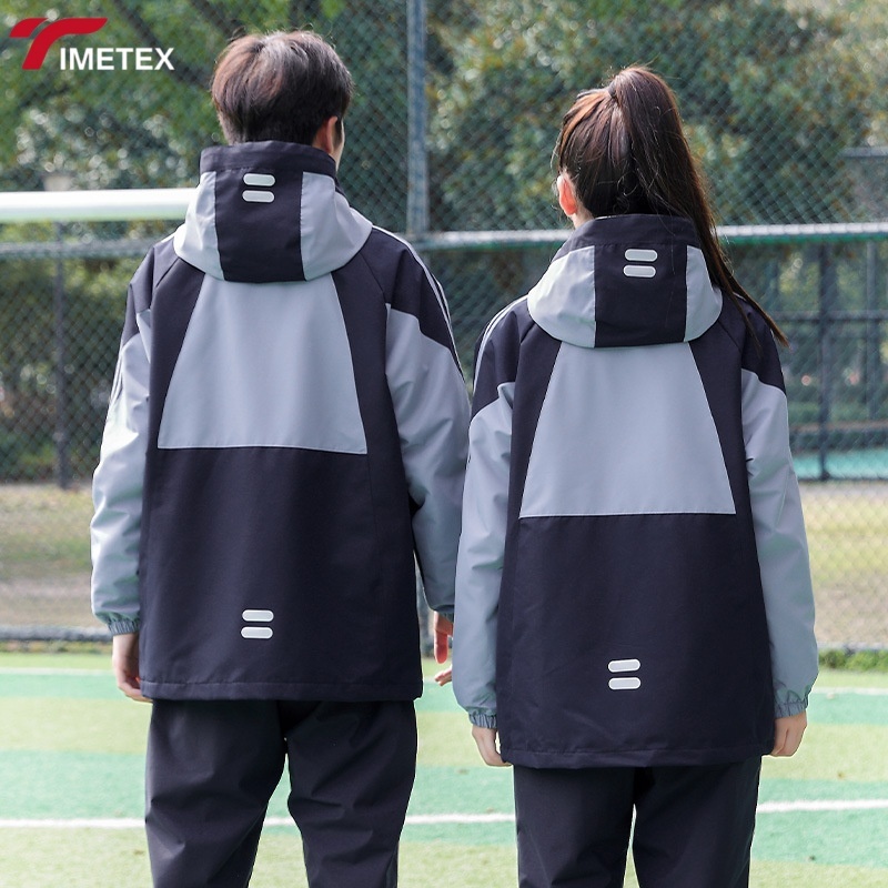 New School Uniform Winter Storm Jacket Three-piece High School Windproof Waterproof Men's and Women's  Thickened Suit