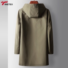 TIMETEX New Style Winter Long Sleeve Stylish Mid-length Trench Jacket Coat Windproof and Waterproof Coat for Men