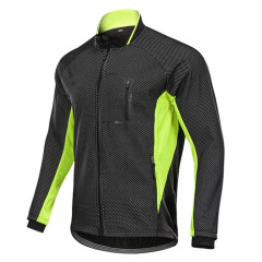 Outdoor Men Full Zipper Breathable Winter Cycling Jacket With Pockets  Fleece Thermal Warm Bicycle Jersey Windproof Cycling Jack