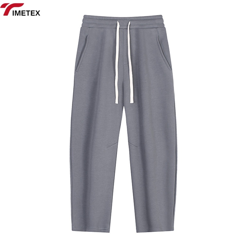 Pure Cotton Winter and Autumn Work Pants Solid Color High-waisted Pocket Straight-leg Pants Wide-leg Loose-fitting Sports Pants