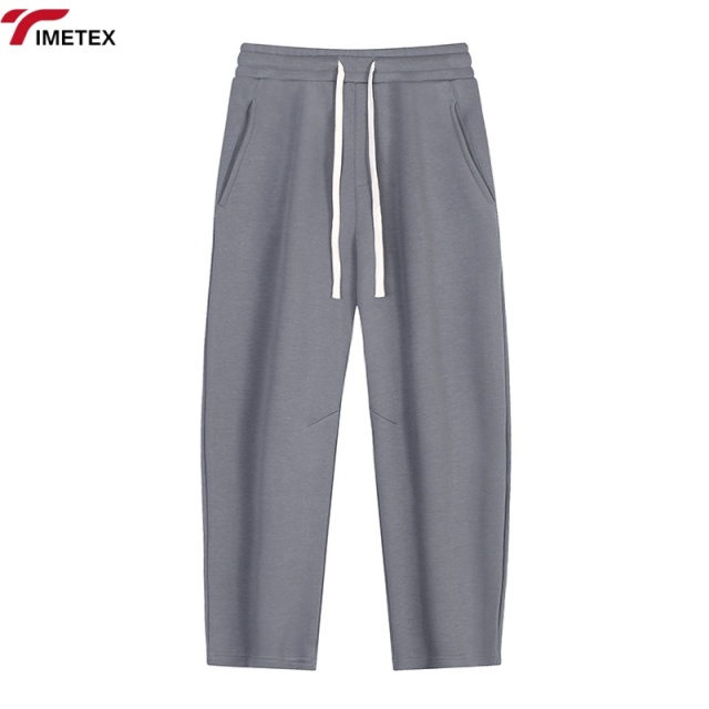 Pure Cotton Winter and Autumn Work Pants Solid Color High-waisted Pocket Straight-leg Pants Wide-leg Loose-fitting Sports Pants