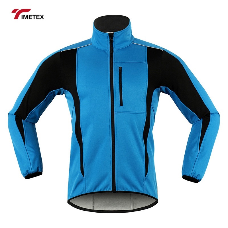 TIMETEX High-Vis Reflective Cycling Jacket Fleece Lined Water Resistant Breathable Zip Windproof Customizable Logo Plus Size