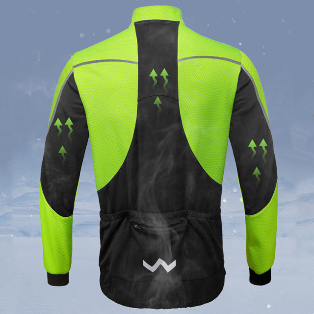 TIMETEX Wholesale Men Solid Color Winter Cycling Jersey Custom Logo Warm Bicycle Jersey  Long Sleeve Cycling Jackets for Men