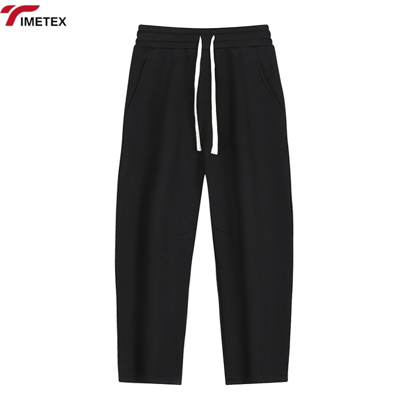 Pure Cotton Winter and Autumn Work Pants Solid Color High-waisted Pocket Straight-leg Pants Wide-leg Loose-fitting Sports Pants