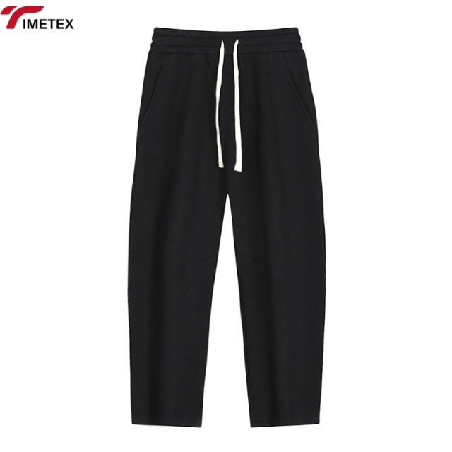 Pure Cotton Winter and Autumn Work Pants Solid Color High-waisted Pocket Straight-leg Pants Wide-leg Loose-fitting Sports Pants