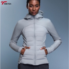 Arrival Winter Clothing Women Fleece Jacket Hooded Windproof Waterproof Wear Zip Collar Pockets Yoga Detachable Hat