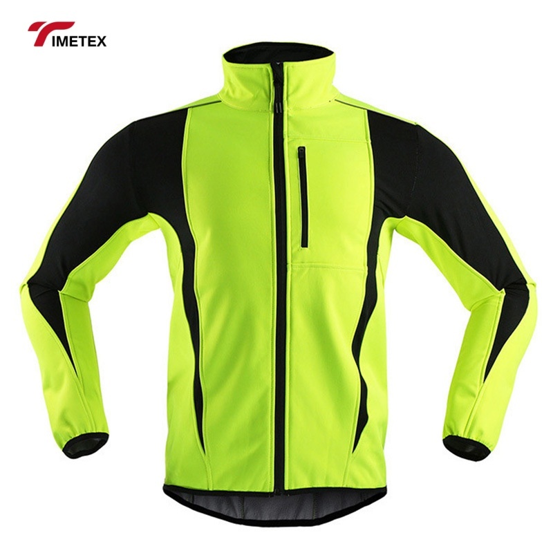 TIMETEX High-Vis Reflective Cycling Jacket Fleece Lined Water Resistant Breathable Zip Windproof Customizable Logo Plus Size