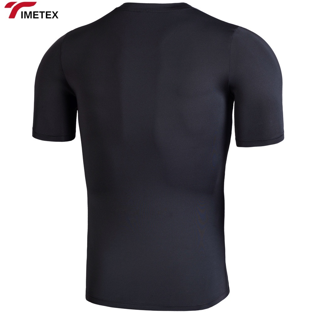 Fitness Suit Men's Summer Elastic Quick Drying Tight Fitting Clothing Training V-Neck Casual Sportswear Short Sleeved T-Shirt
