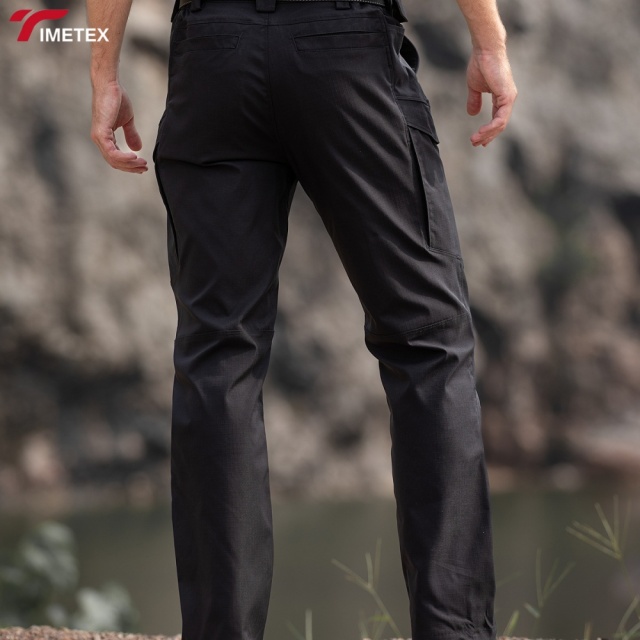 TIMETEX  Men's Multi-Pocket Waterproof Breathable Tactical Trousers Casual Style Mid Waist Zipper Fly 6XL Dark for Spring Autumn
