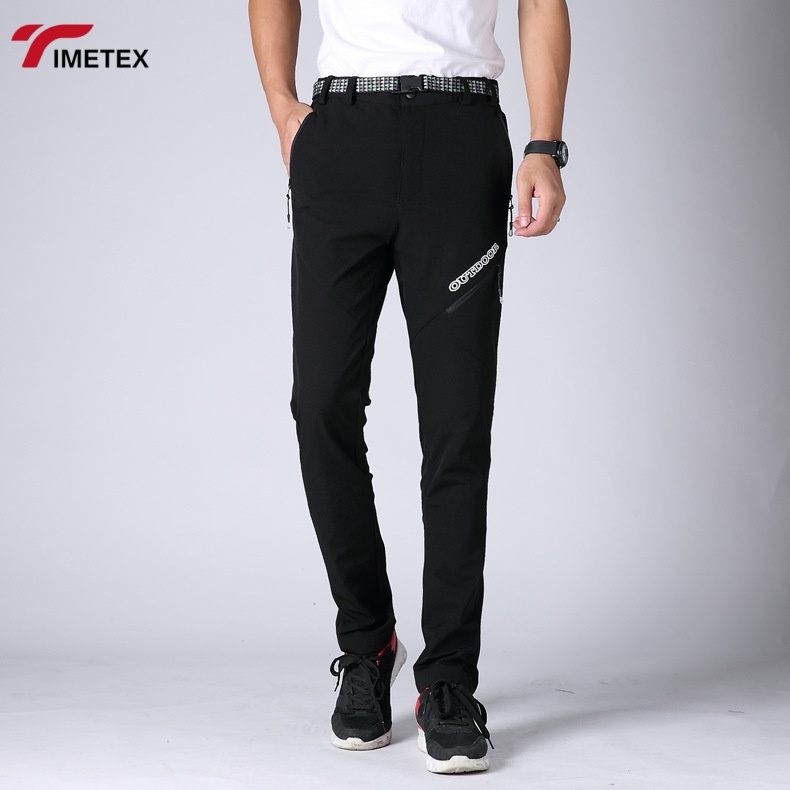 TIMETEX Autumn Winter Men's Sports Fleece Pants Trending Warm Windproof Drawstring Eco-friendly Quick Dry Casual Style Mid Waist