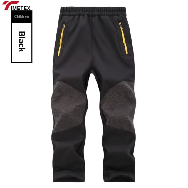 Winter Thickened Waterproof Softshell Outdoor Hiking Pants for Unisex  Fleece-Lined Breathable Windproof Solid Washed
