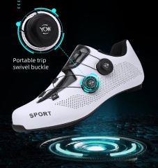 Men and Women's New Carbon Fiber Road Lock Shoes Hard Soled Outdoor Bicycle Cycling Footwear