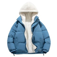 Wholesale Waterproof Breathable Windproof Nylon Black Bubble Puffer Jacket Padded Hood High Quality Custom Logo Shiny Winter