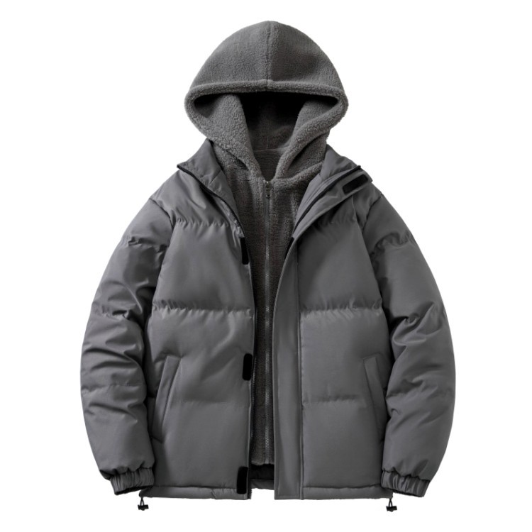 Wholesale Waterproof Breathable Windproof Nylon Black Bubble Puffer Jacket Padded Hood High Quality Custom Logo Shiny Winter