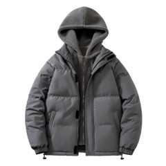 Wholesale Waterproof Breathable Windproof Nylon Black Bubble Puffer Jacket Padded Hood High Quality Custom Logo Shiny Winter