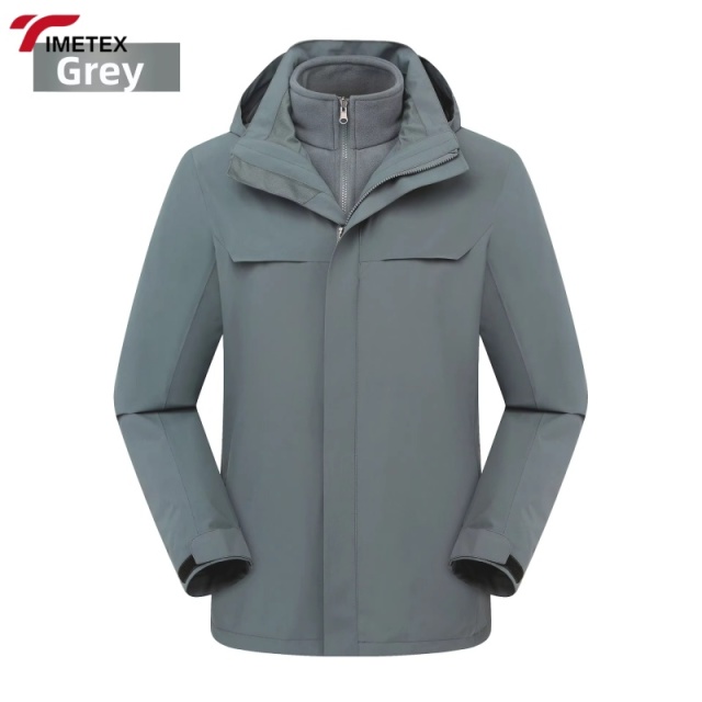 Men's Women's Waterproof Fleece Lining Winter Sports Jacket Breathable Climbing Skiing Removable Outer Layer Clinically Clothing
