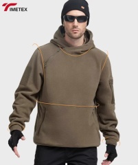 Wholesale Men's Tactical Sporty Jacket Hooded Plush Polar Faux Fur Inside 100% Polyester Solid Pattern Size XL Winter Season