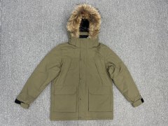 90-Piece Thick White Duck Fur Collar Hood Custom-Made Windproof Winter Workman's Jacket for Men Warm Down Coat for Protection