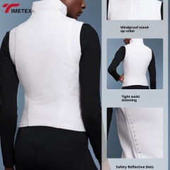 TIMETEX Unisex Sports Regular Waterproof Jackets Lightweight Warm Stand-up Collar Skinny Fit Vest Coat Fleece Vest