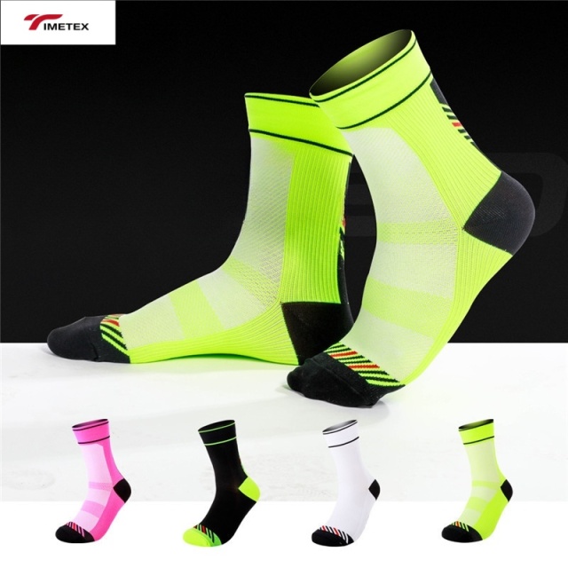 Mid-Calf Non-Slip Cycling Socks Outdoor Sports Breathable Wear-Resistant Knitted Logo  Factory Direct Supply
