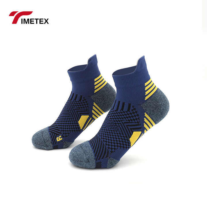 Men's and Women's High-Crew Running and Cycling Socks Quick Dry Marathon Sweat Wicking Towel with Bottom and Cuff Logo Position