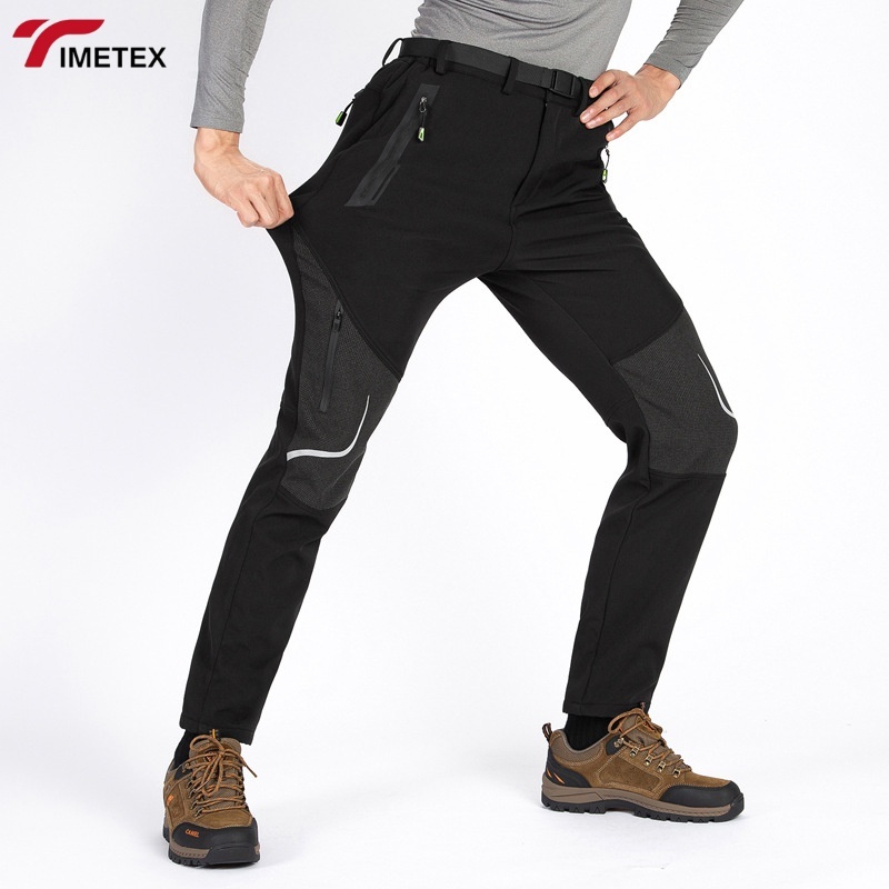TIMETEX Casual Winter Outdoor Poly/Cotton Soft Shell Long Pants Winter Casual Thick Fleece Lining Matching Color with Soft Shell