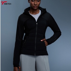 Arrival Winter Clothing Women Fleece Jacket Hooded Windproof Waterproof Wear Zip Collar Pockets Yoga Detachable Hat