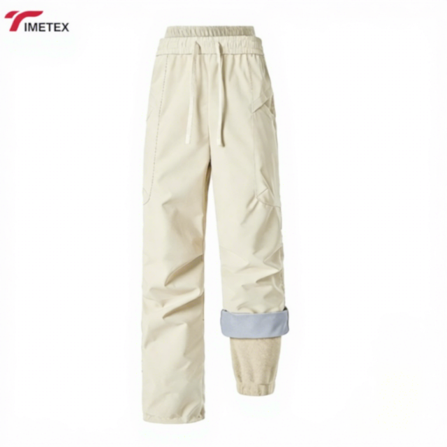 TIMETEX Custom Polyester Waterproof Warm Fleece Casual Heavyweight Two-piece Set Men's Women's  Pants Loose-Fitting Baggy Snow